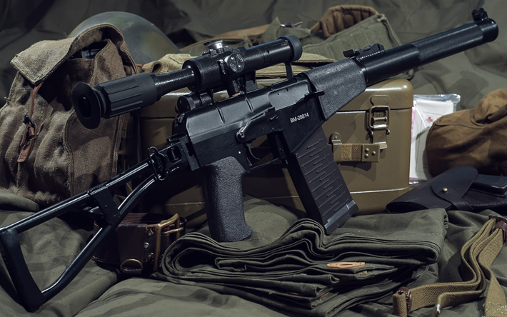 COME Val, silenzioso fucile d&#39;assalto, fucile d&#39;assalto russo, VSS, fucile da cecchino