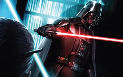 Darth Vader, 4k, Star Wars, lightsaber, 2017 games, Star Wars Battlefront II