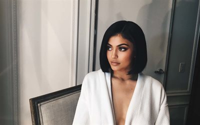 Kylie Jenner, brunette, photoshoot, Hollywood, beautiful woman, american actress, movie stars