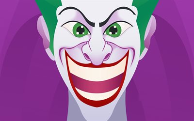 Joker, art, supervillain, smile, creative, minimal