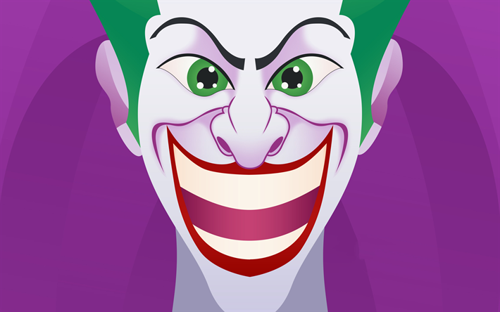Joker, konst, superskurken, leende, kreativa, minimal