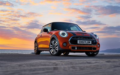 Mini Cooper S, 2018, front view, new cars, coupe, red Cooper S