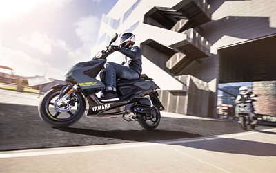 Yamaha Aerox R, 2018 motos, scooters, estrada, novo Aerox, Yamaha