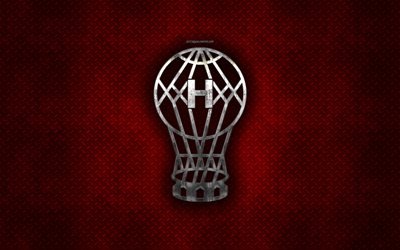 Club Atletico Huracan, squadra di calcio Argentino, rosso, struttura del metallo, logo in metallo, emblema, Buenos Aires, Argentina, Argentina Primera Division Argentina Superleague, creativo, arte, calcio