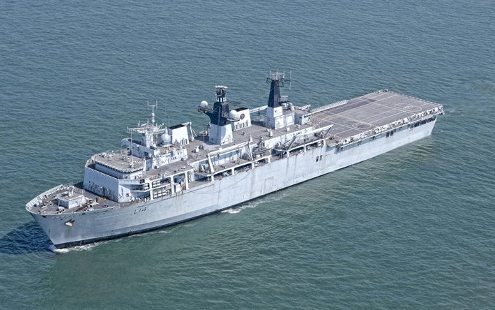 HMS Albion, L14, Royal Navy, Albion-luokka, amphibious transport-telakka, British sotalaiva