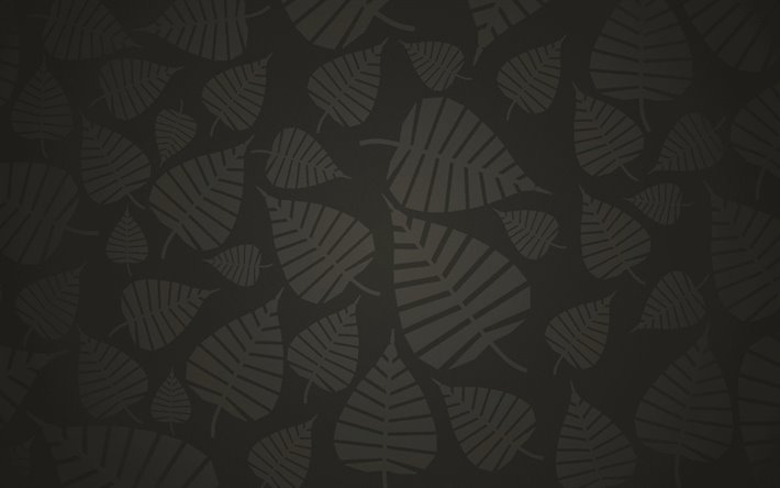 negro deja la textura, las hojas de los patrones, de la planta de texturas, hojas, fondo negro, hojas de textura, hojas negras, negro de la hoja, macro, dise&#241;o de la hoja, de la hoja de texturas