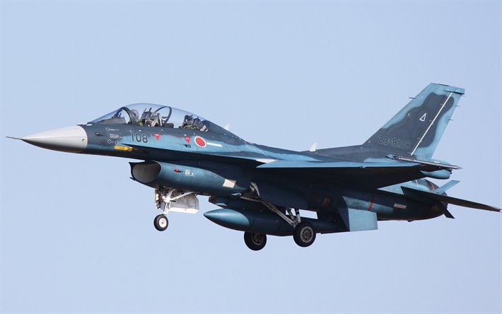 Mitsubishi F-2, Japan Air Self-Defense Force, japanese fighter, Japanese air force, General Dynamics F-16 Fighting Falcon