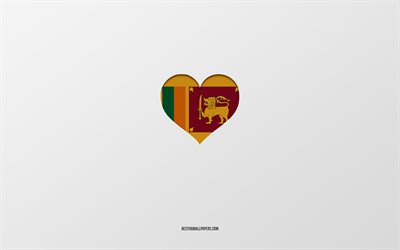 I Love Sri Lanka, Asien l&#228;nder, Sri Lanka, gr&#229; bakgrund, Sri Lanka flagga hj&#228;rta, favorit land, Love Sri Lanka