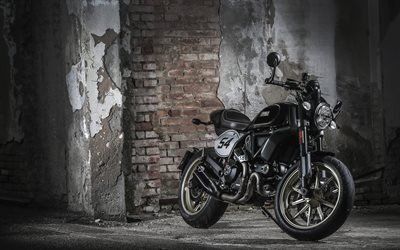 4k, Ducati Scrambler, 2017 moto, nuova Scrambler, moto italiana, la Ducati
