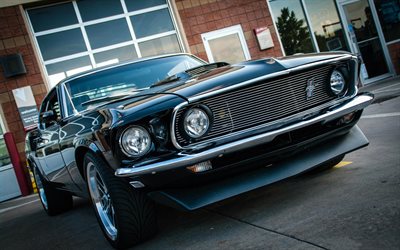 Ford Mustang, retro carros, musclecars, Mustang, os carros americanos, Ford