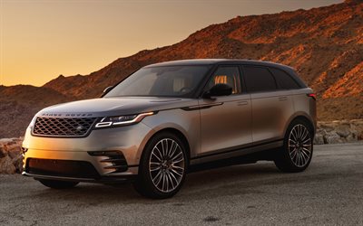 Land Rover, Range Rover Velar, 2018, novo Range Rover, carro de luxo, p&#244;r do sol, noite, Carros brit&#226;nicos