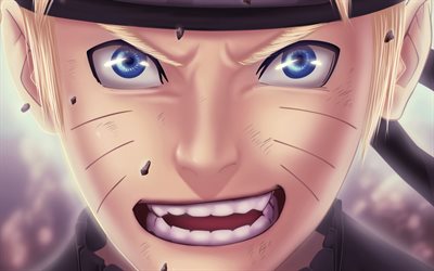 Naruto Uzumaki, portrait, Naruto, bleach, blue eyes