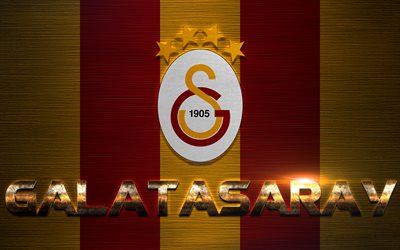 Galatasaray SK, Istanbul, 4k, creative art, metal letters, inscription, Turkish Football Club, logo, emblem, Turkey, football