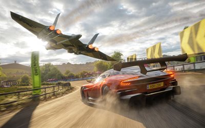 Aston Martin Vulcan, 4k, autosimulator, 2018 games, E3 2018, Forza Horizon 4, Aston Martin