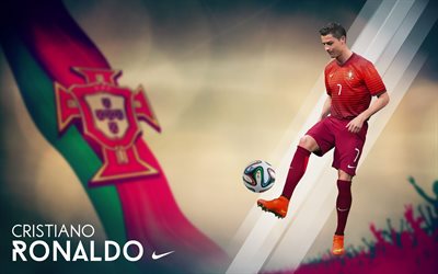 CR7, fan art, Cristiano Ronaldo, creative, Portugal National Team, soccer, neon lights, football stars, Portuguese football team, Ronaldo