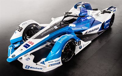 Formula E, 2018, fully-electric race car, BMW iFE18, view from above