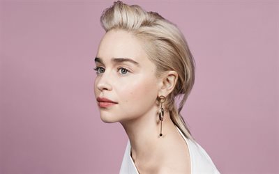 Emilia Clarke, actrice Britannique, portrait, s&#233;ance de photos, belle femme, maquillage, blonde, Emilie Isabelle Euphemia Rose Clarke
