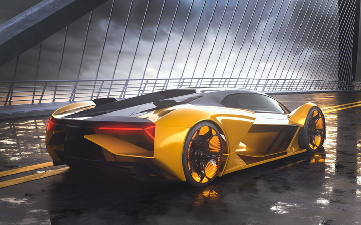 Lamborghini Kolmannen Vuosituhannen, takaisin n&#228;kym&#228;, 2019 autot, hypercars, italian autot, Kolmannen Vuosituhannen, superautot, Lamborghini