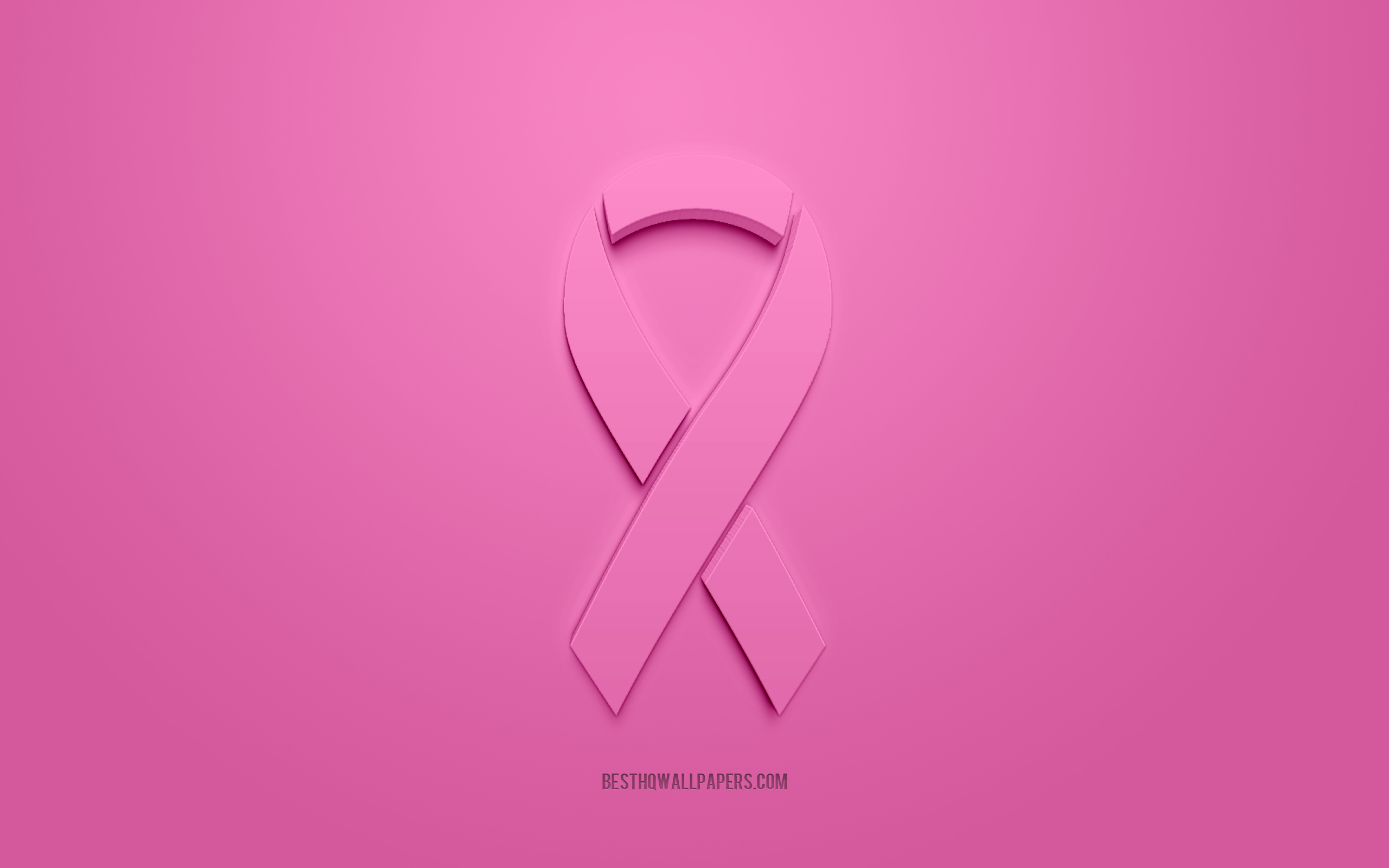 Download wallpapers Breast Cancer ribbon creative 3D logo pink 3d ribbon Breast  Cancer Awareness ribbon Breast Cancer pink background Cancer ribbons  Awareness ribbons for desktop with resolution 2560x1600 High Quality HD  pictures