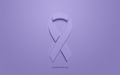 Stomach Cancer ribbon, purple 3d ribbon, Stomach Cancer Awareness ribbon, Stomach Cancer, purple background, Cancer ribbons, Awareness ribbons