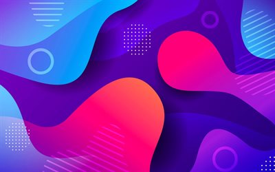 4k, material design, 3D art, multicolored curves, geometric shapes, colorful backgrounds, abstract waves, geometric art, creative, abstract backgrounds