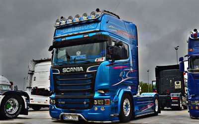 Scania R730, tuning, tractor, trucks, HDR, R-series, Scania
