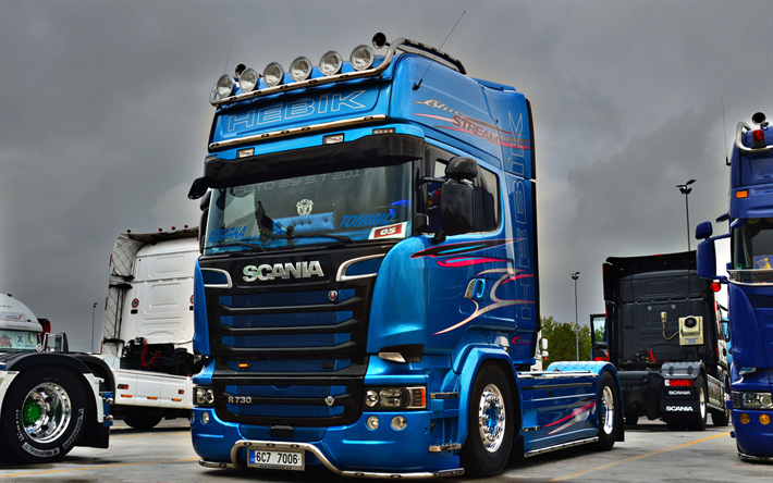 Scania R730, tuning, des tracteurs, des camions, HDR, s&#233;rie R, Scania