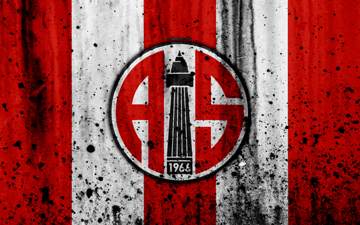 FC Antalyaspor, 4k, Super Lig, logo, Turquie, football, club de football, grunge, Antalyaspor, l&#39;art, la texture de pierre, Antalyaspor FC