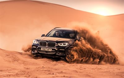 BMW X3, offroad, 砂漠, 2017車, Mスポーツ, XDrive30d, 新x3, BMW
