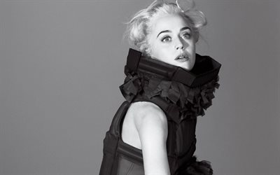 Katy Perry, american singer, portrait, photoshoot, black dress, american popular singers, Katheryn Hudson
