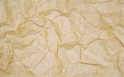 amarillo de la textura del papel, 4k, amarillo papel arrugado, macro, papel amarillo vintage con textura, papel arrugado, texturas de papel, amarillo fondos