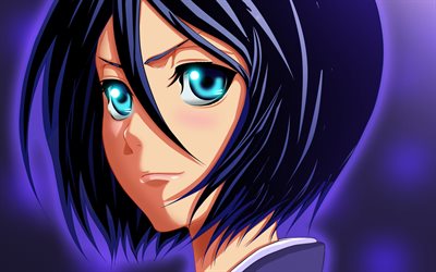Rukia Kuchiki, Bleach, portrait, japanese manga, anime characters, Kuchiki Rukia