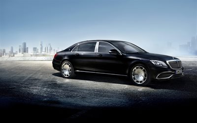 Mercedes-Maybach S650 Guard, 4k, luxury cars, 2019 cars, X222, german cars, Mercedes