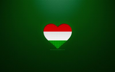Mi piace Ungheria, 4k, Europa, tratteggiata di colore rosso di sfondo, bandiera ungherese cuore, Ungheria, paesi preferiti, di Amore, di Ungheria, di bandiera ungherese
