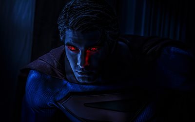 Süpermen, karanlık, süper kahramanlar, Marvel Comics, kırmızı gözler