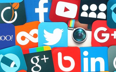 ソーシャルネットワーク, ソーシャルネットワークのロゴの背景, ソーシャルメディア, twitter, facebook, youtube, ソーシャルメディアの概念