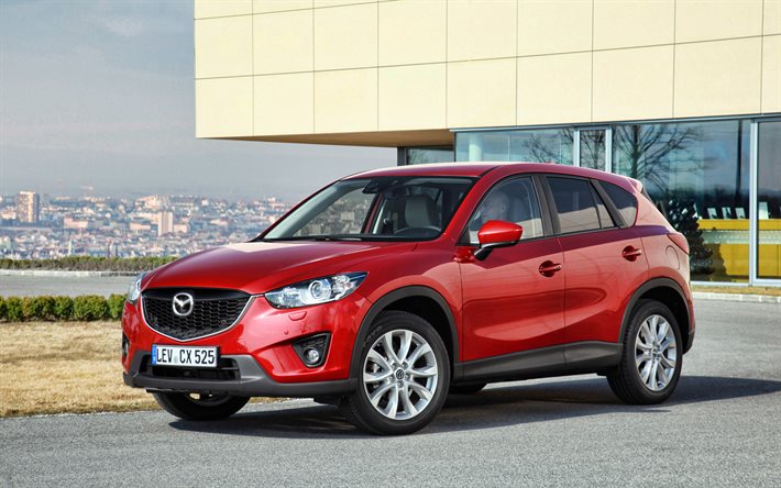 Mazda CX-5, route, 2015 voitures, crossovers, rouge CX-5, Mazda KE, 2015 Mazda CX-5, voitures japonaises, Mazda