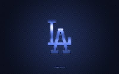 Los Angeles Dodgers emblem, American baseball club, blue logo, MLB, Los Angeles Dodgers Insignia, baseball, Los Angeles, USA, Los Angeles Dodgers