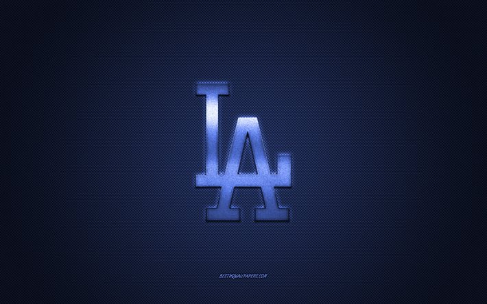 Embl&#232;me des Dodgers de Los Angeles, club de baseball am&#233;ricain, logo bleu, MLB, Insignes des Dodgers de Los Angeles, baseball, Los Angeles, &#201;tats-Unis, Dodgers de Los Angeles