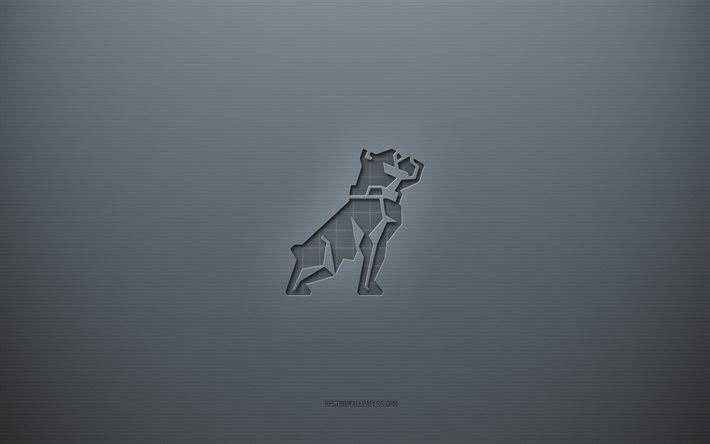 Logo Mack, sfondo creativo grigio, emblema Mack, trama di carta grigia, Mack, sfondo grigio, logo Mack 3d