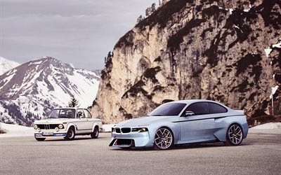 BMW 2002 Hommage Concept, 2016, sportcars, supercars, blue bmw