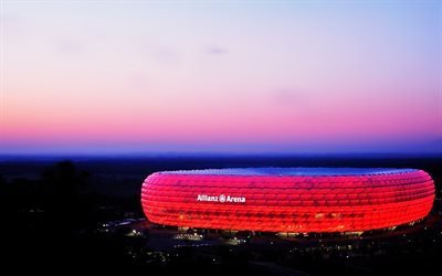 Allianz Arena, 4k, football stadium, Munich, Germany