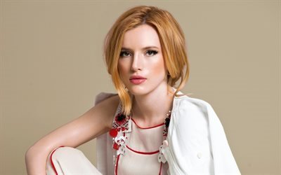 Bella Thorne, portrait, red-haired girl, make-up, actress, singer