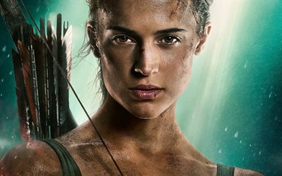 Lara Croft, Tomb Raider, poster, 2018 movie, Alicia Vikander
