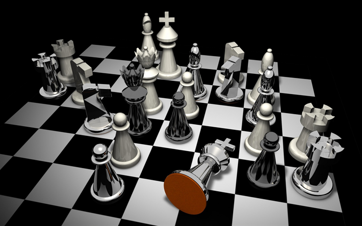 3d chess, chess pieces, 3d objects, chess concepts