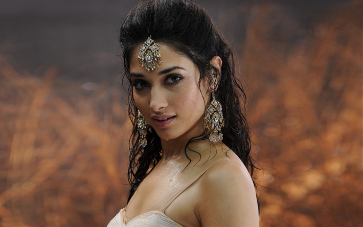 tamannaah bhatia, sch&#246;nheit, indische schauspielerin, schwarz / braun, bollywood
