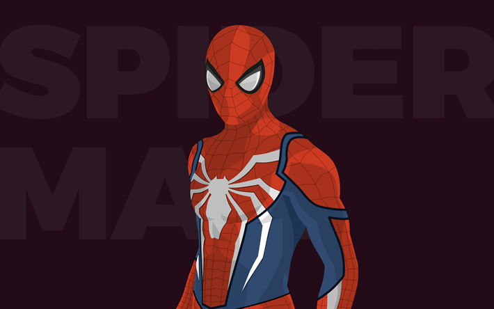 spiderman, minimal, superhelden, kunst