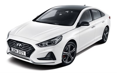 Hyundai Sonata, 4k, 2019 voitures, berlines, la nouvelle Sonata, les voitures cor&#233;ennes, Hyundai dans