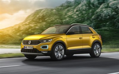 Volkswagen T-Roc, 2018, Crossover, 4k, new cars, German cars, Volkswagen