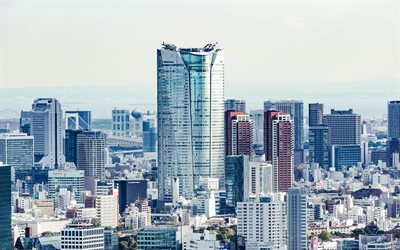 Shinjuku, 4k, skyskrapor, moderna byggnader, Japan, Asien